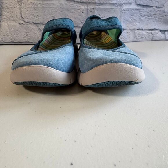 Dansko Emmy Blue Suede Mary Jane Flats Size 38 - Picture 3 of 14